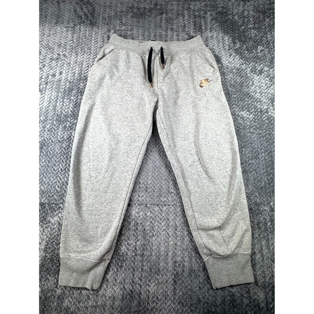 Nike Air Jogger Pant Womens L‎ Heather Gray Tapered Leg Drawstring Gym Training